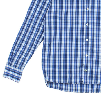 Mens Check Shirt Long Sleeve Button Up