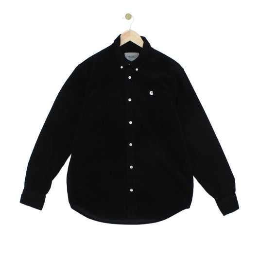 Mens Corduroy Shirt Button Up Long Sleeve Workwear