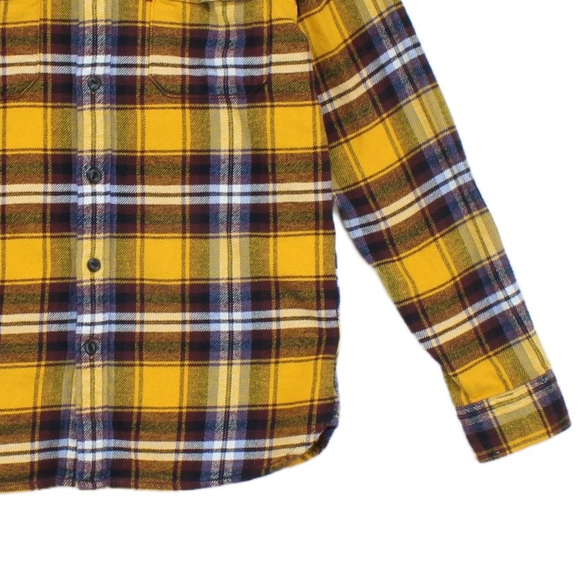 Mens Flannel Plaid Shirt Button Up Long Sleeve
