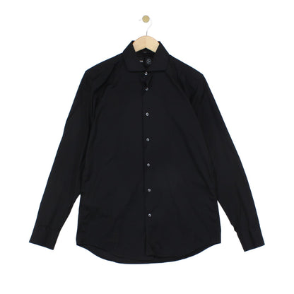 Mens Shirt Slim Fit Formal Button Up Stretch