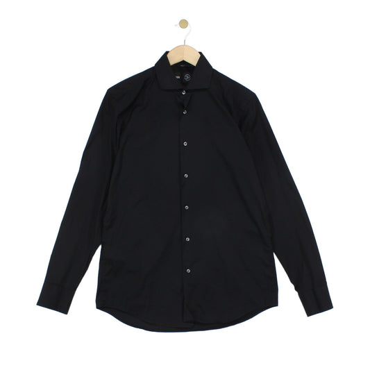 Mens Shirt Slim Fit Formal Button Up Stretch