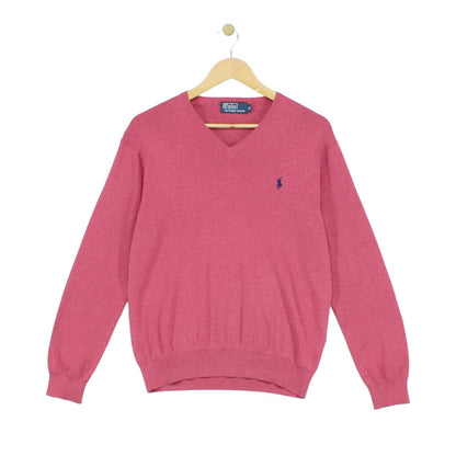 Mens V-Neck Jumper Classic Logo