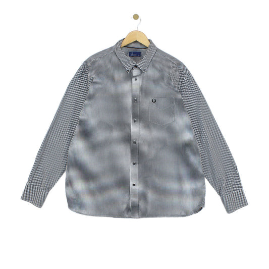 Mens Check Shirt Long Sleeve Button Up