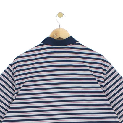 Mens Striped Polo Shirt Short Sleeve Golf