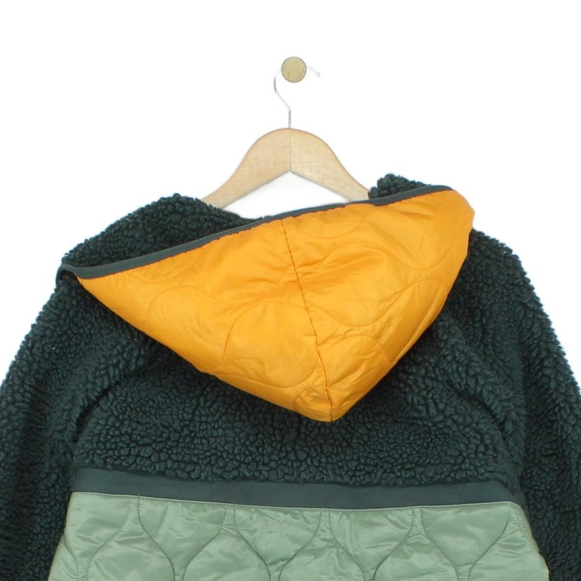 Mens Sherpa Fleece Jacket Hooded Outdoor