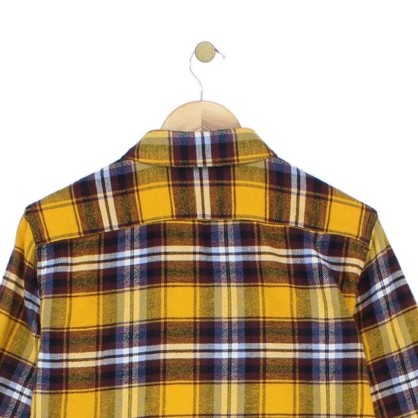 Mens Flannel Plaid Shirt Button Up Long Sleeve