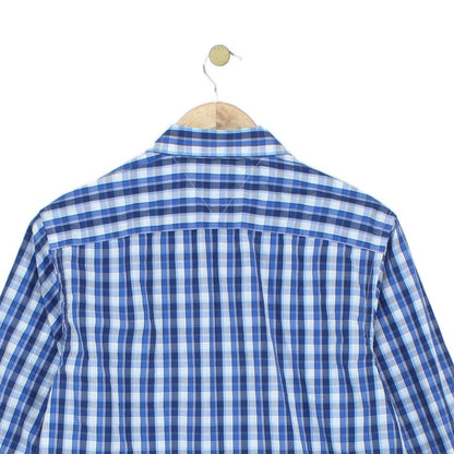 Mens Check Shirt Long Sleeve Button Up