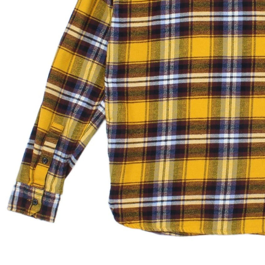 Mens Flannel Plaid Shirt Button Up Long Sleeve