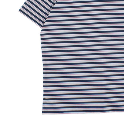 Mens Striped Polo Shirt Short Sleeve Golf