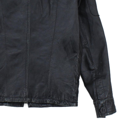 Mens Leather Jacket Biker Slim Fit
