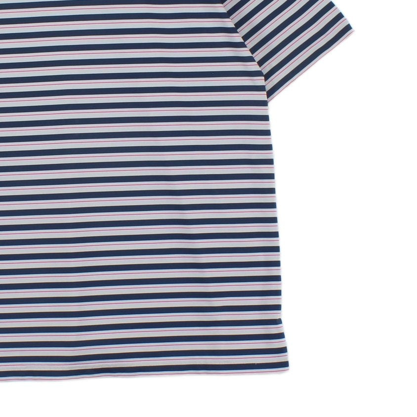 Mens Striped Polo Shirt Short Sleeve Golf