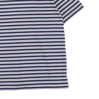 Mens Striped Polo Shirt Short Sleeve Golf