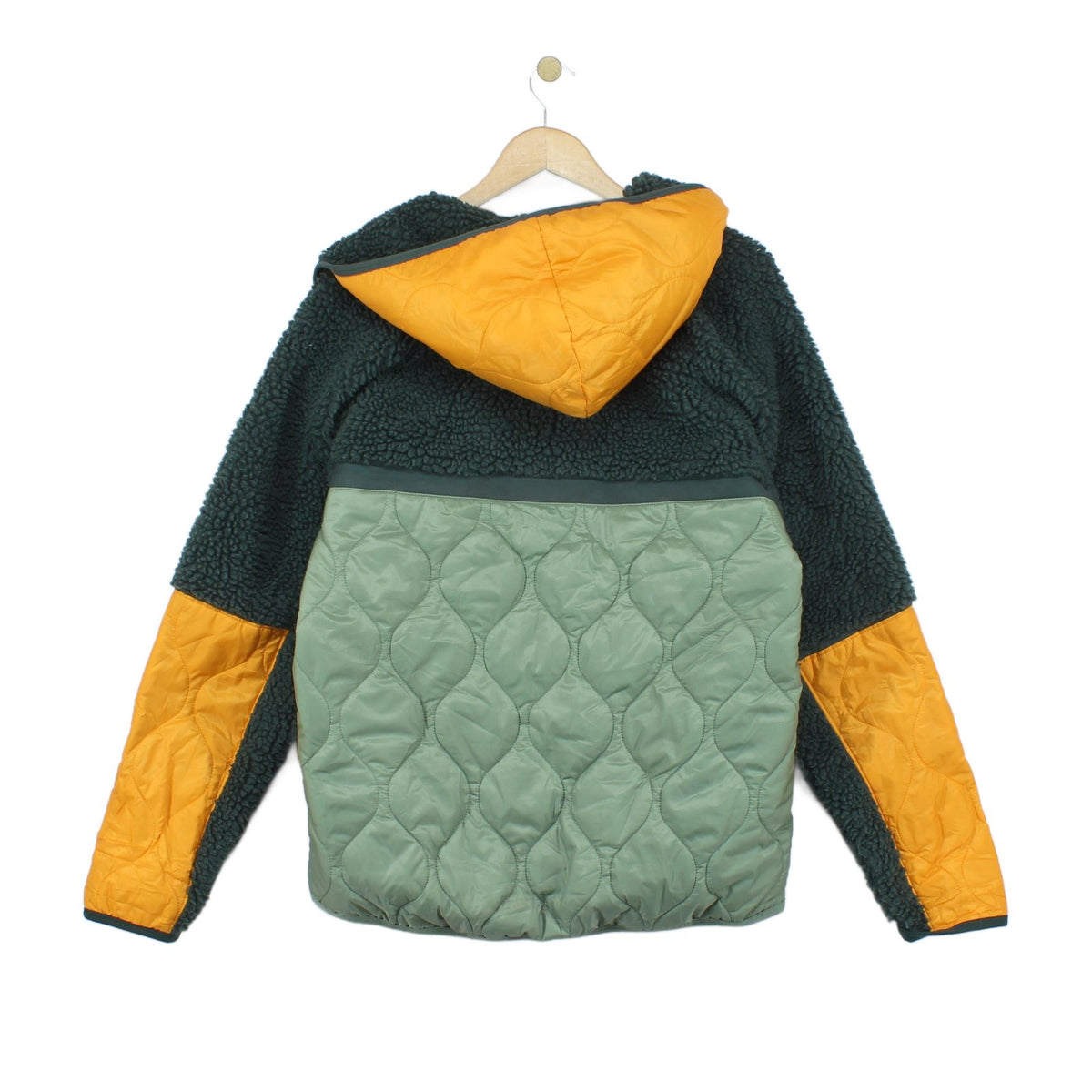 Mens Sherpa Fleece Jacket Hooded Outdoor