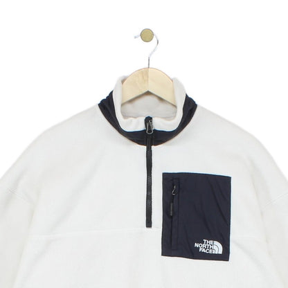 Womens 1/4 Zip Fleece Pocket Cropped Relaxed Fit