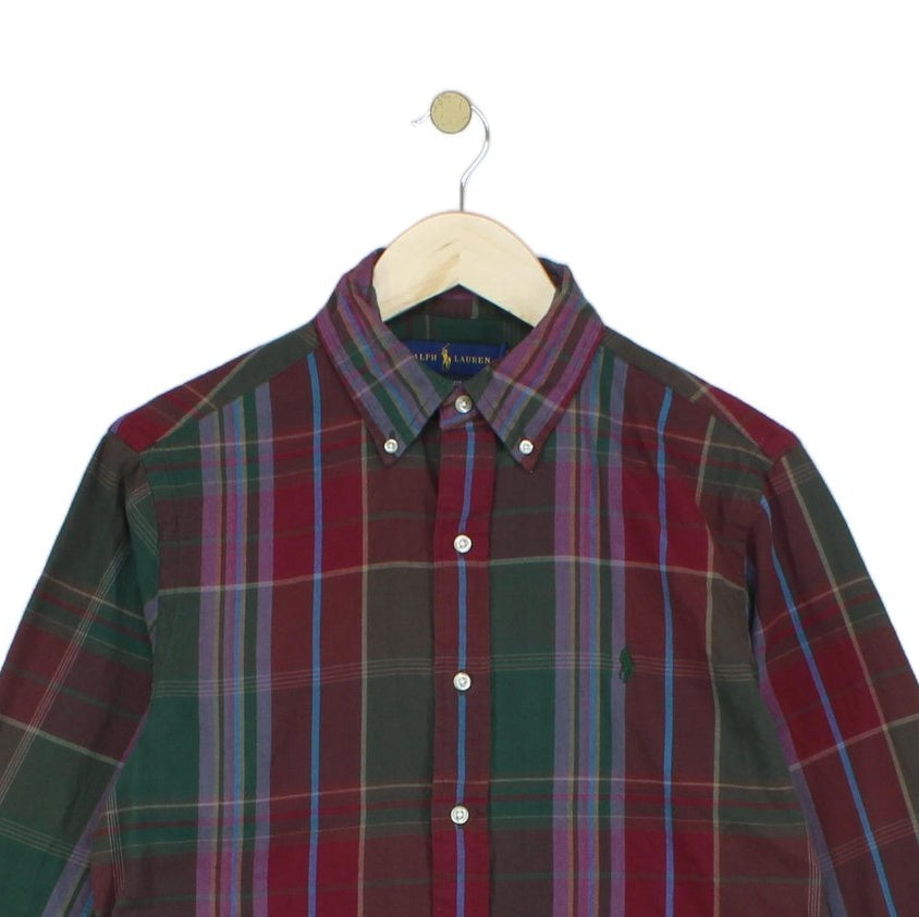 Mens Plaid Shirt Button Up Classic