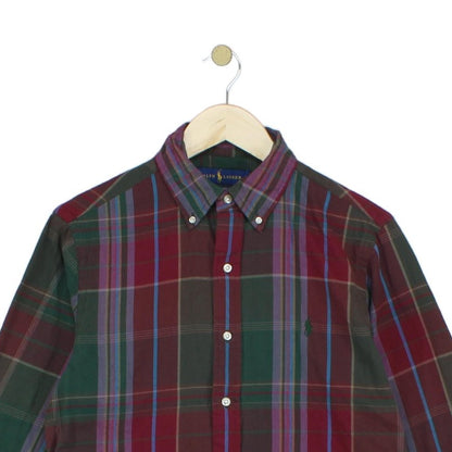 Mens Plaid Shirt Button Up Classic