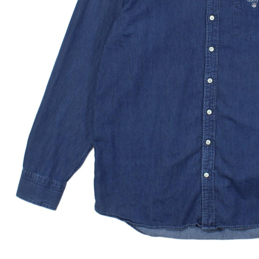 Mens Denim Shirt Indigo Button Up