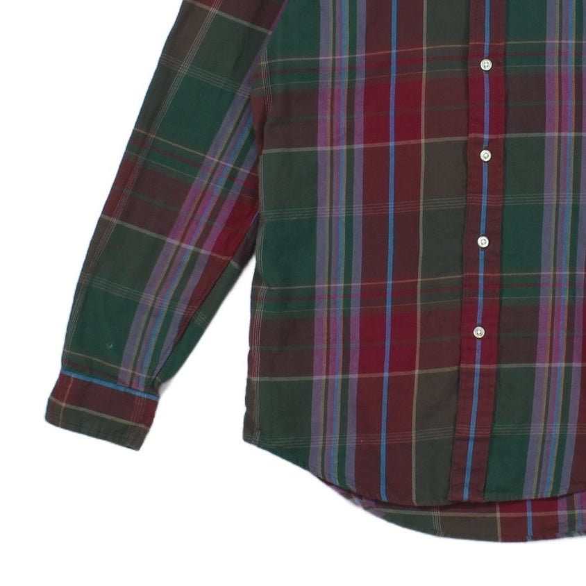 Mens Plaid Shirt Button Up Classic