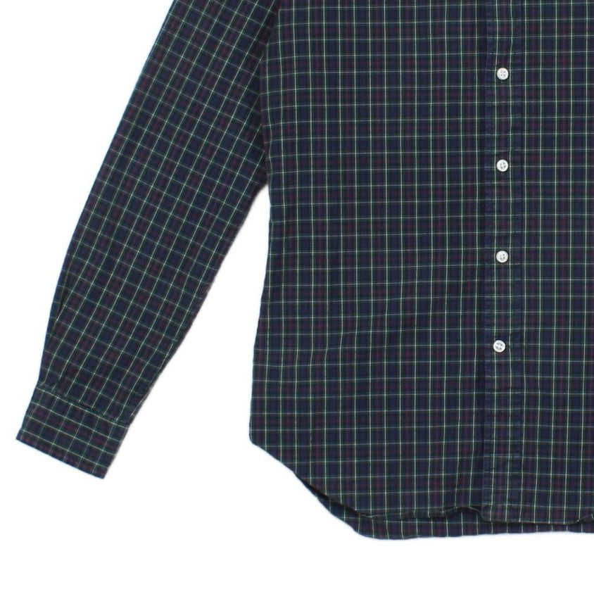 Mens Plaid Shirt Long Sleeve Button Down