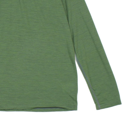 Mens 1/4 Zip T-Shirt Long Sleeve Merino Wool Cotton