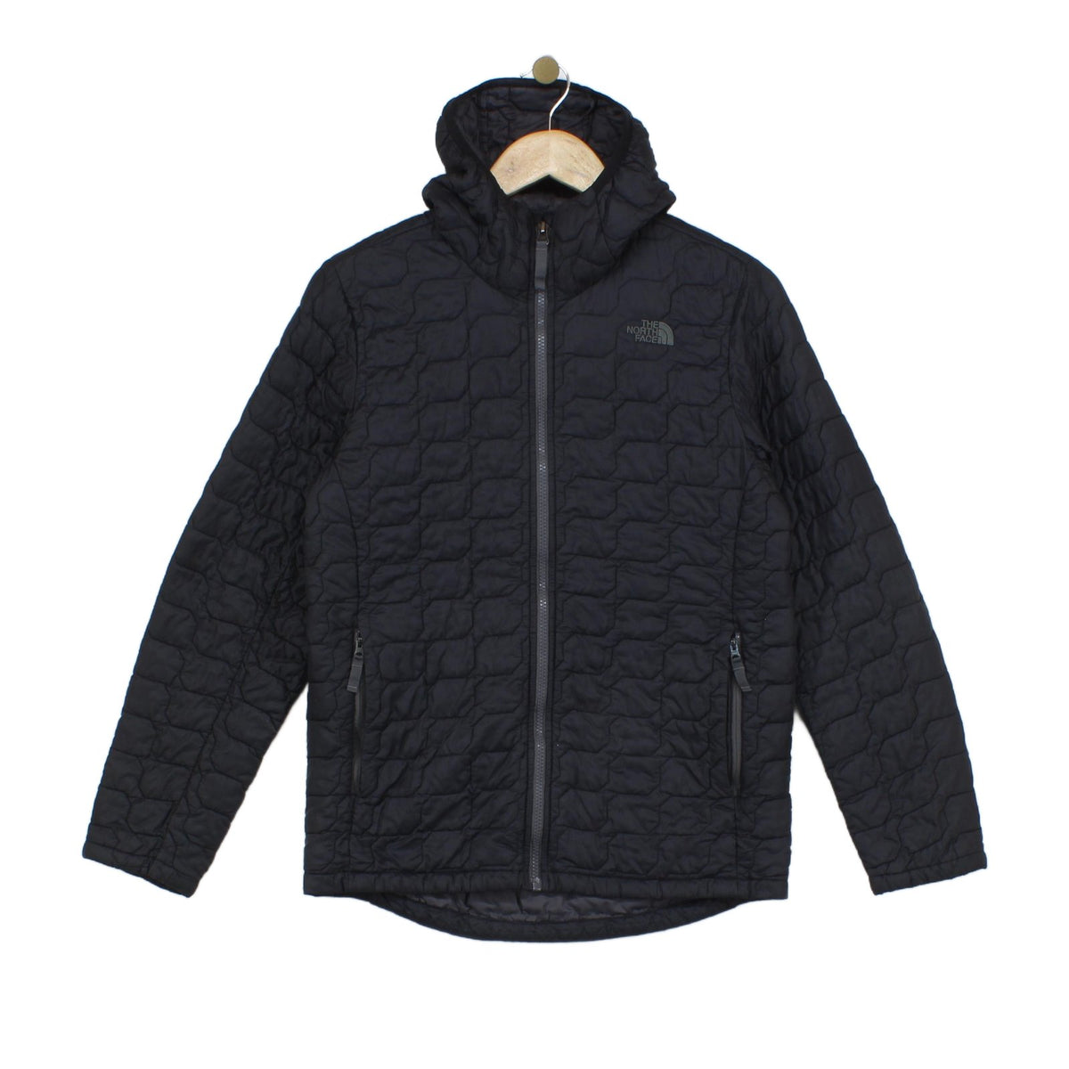 Boys Quilted Jacket Hooded Full Zip Outdoor