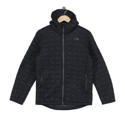 Boys Quilted Jacket Hooded Full Zip Outdoor