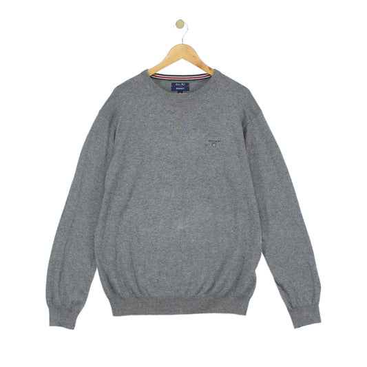 Mens Jumper Crew Neck Knit Cotton Wool