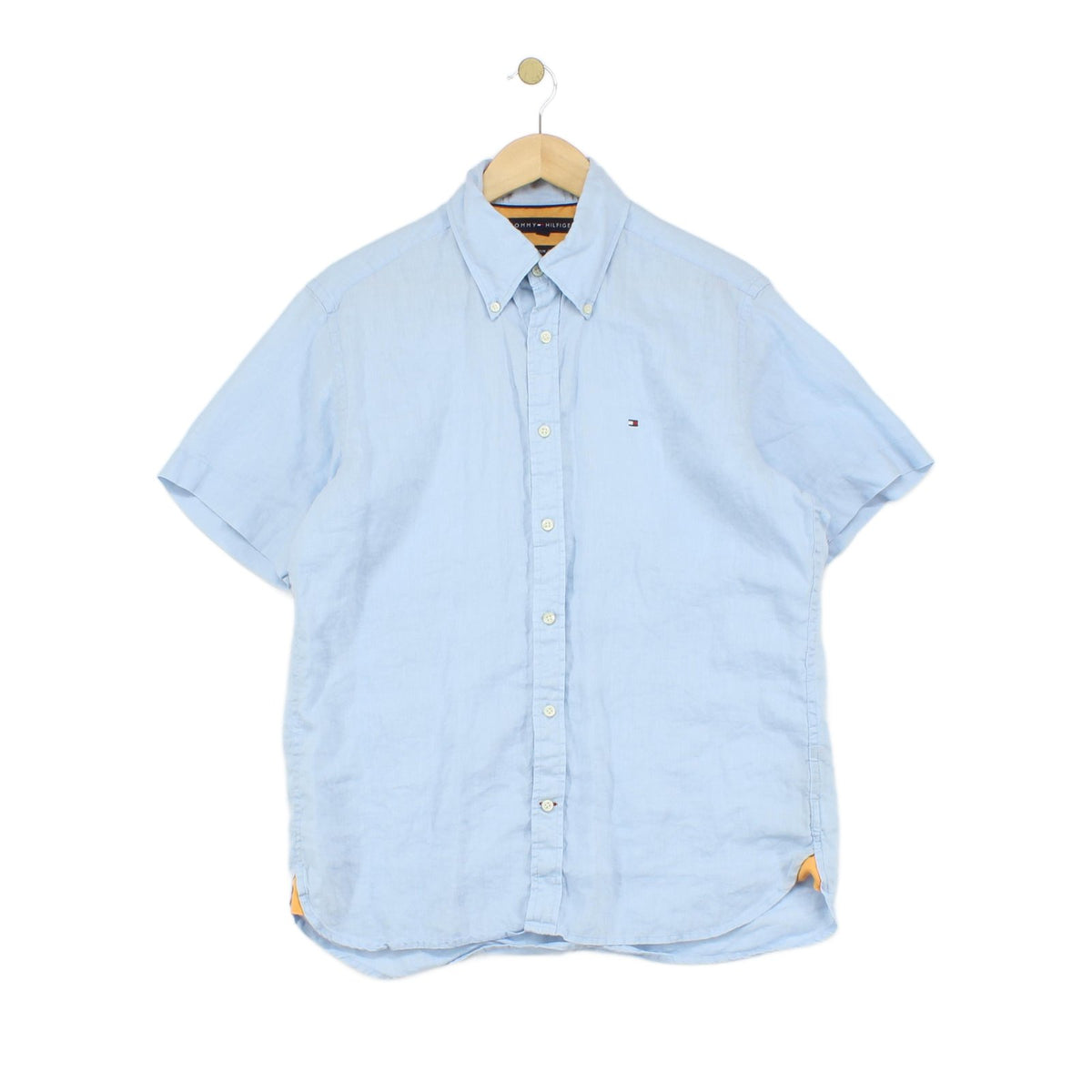 Mens Linen Shirt Short Sleeve Button Up Summer