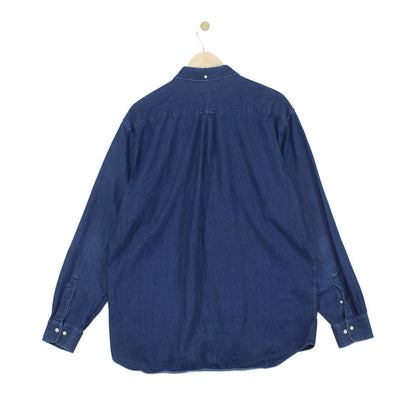 Mens Denim Shirt Indigo Button Up