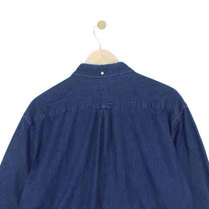 Mens Denim Shirt Indigo Button Up