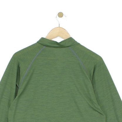 Mens 1/4 Zip T-Shirt Long Sleeve Merino Wool Cotton
