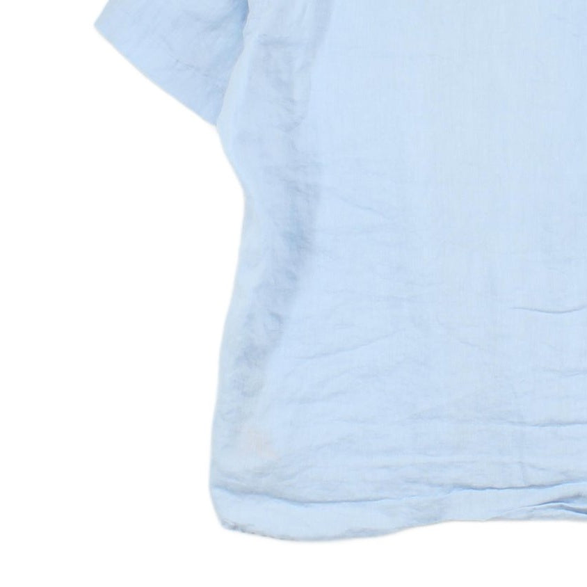 Mens Linen Shirt Short Sleeve Button Up Summer