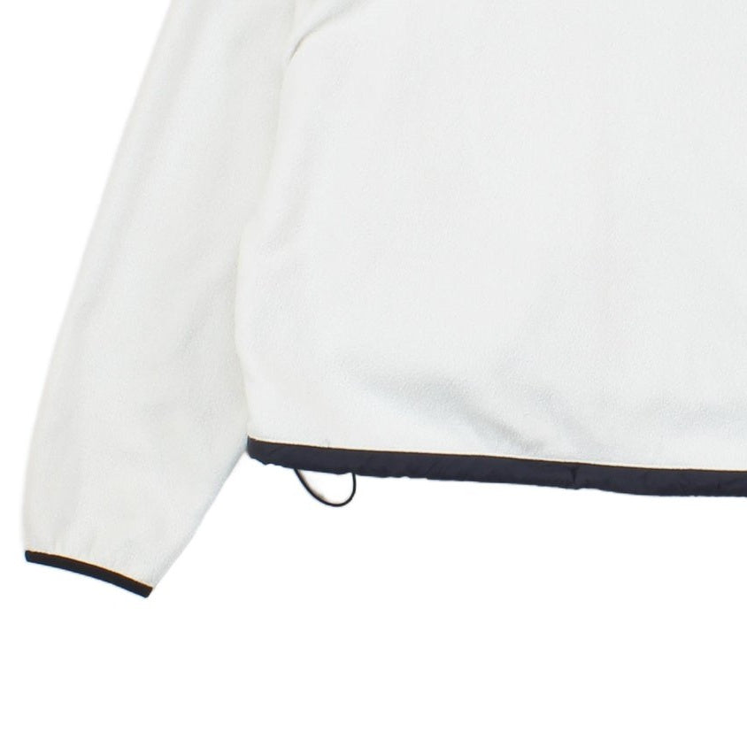 Womens 1/4 Zip Fleece Pocket Cropped Relaxed Fit