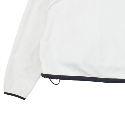 Womens 1/4 Zip Fleece Pocket Cropped Relaxed Fit