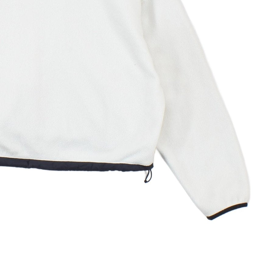 Womens 1/4 Zip Fleece Pocket Cropped Relaxed Fit