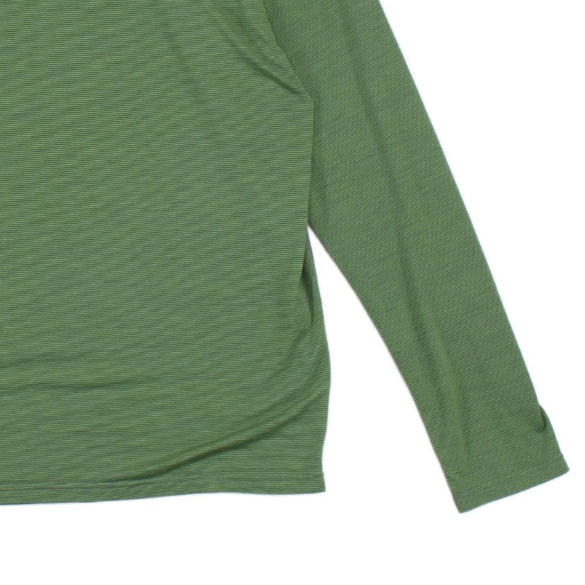 Mens 1/4 Zip T-Shirt Long Sleeve Merino Wool Cotton