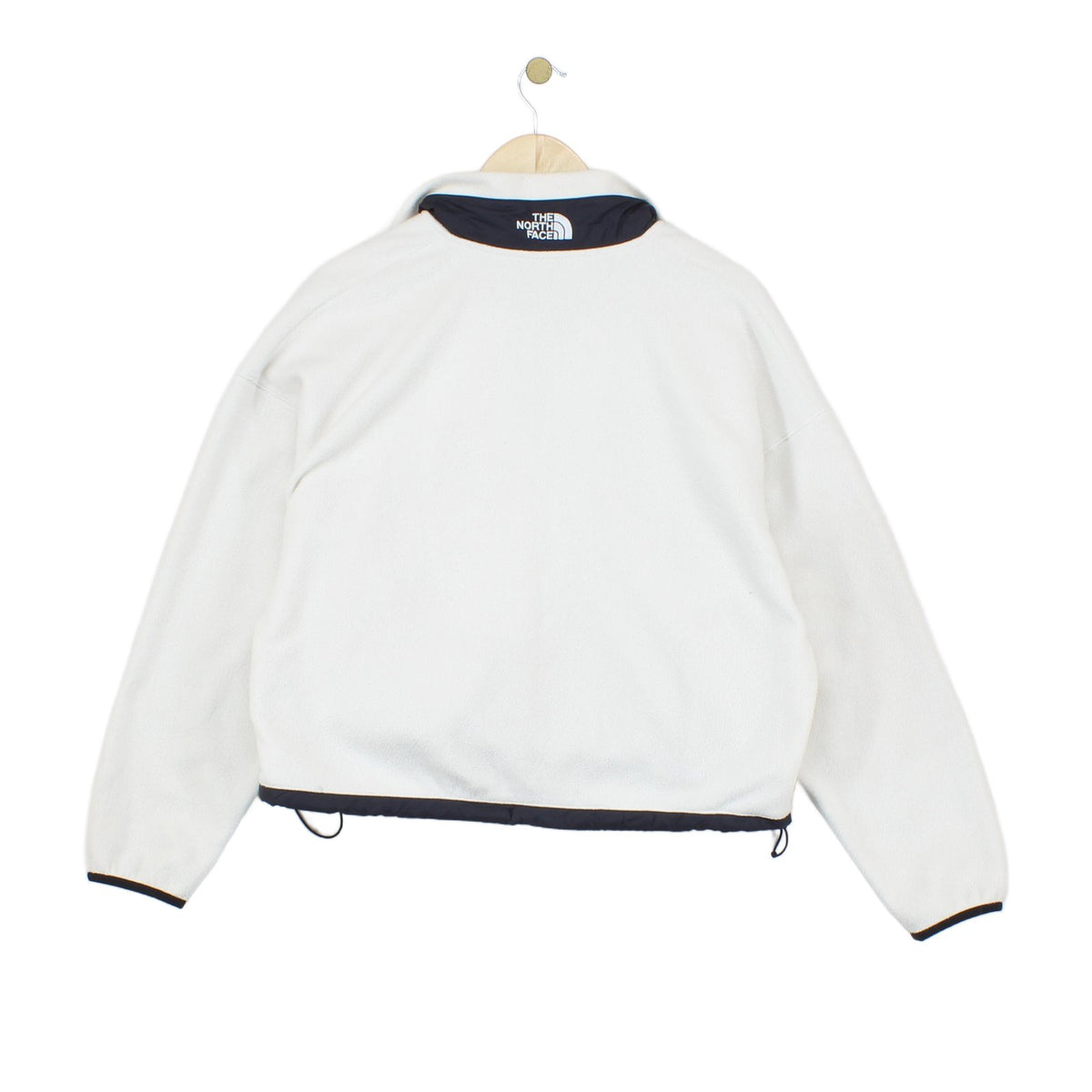Womens 1/4 Zip Fleece Pocket Cropped Relaxed Fit
