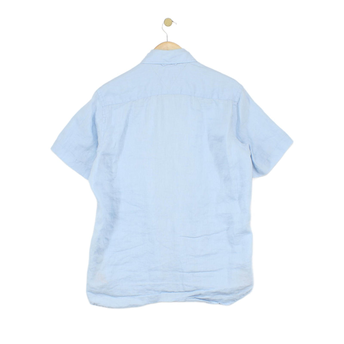 Mens Linen Shirt Short Sleeve Button Up Summer