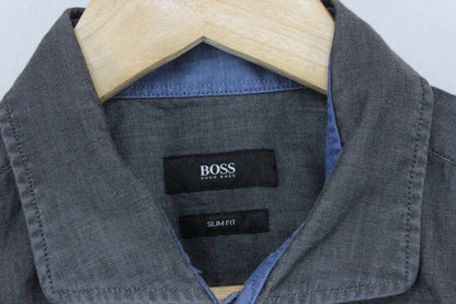 Mens Shirt Slim Fit Long Sleeve