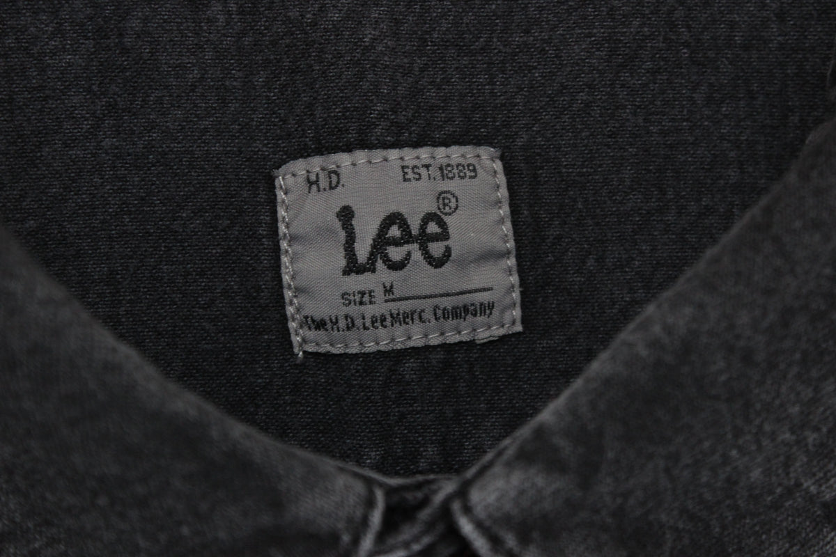 Mens Denim Shirt Slim Fit Long Sleeve Snap