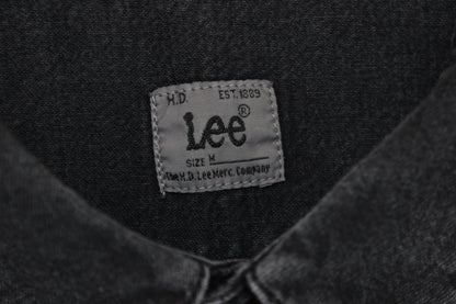 Mens Denim Shirt Slim Fit Long Sleeve Snap