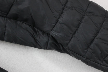 Womens Quilted Jacket Hooded Full Zip Faux Fur