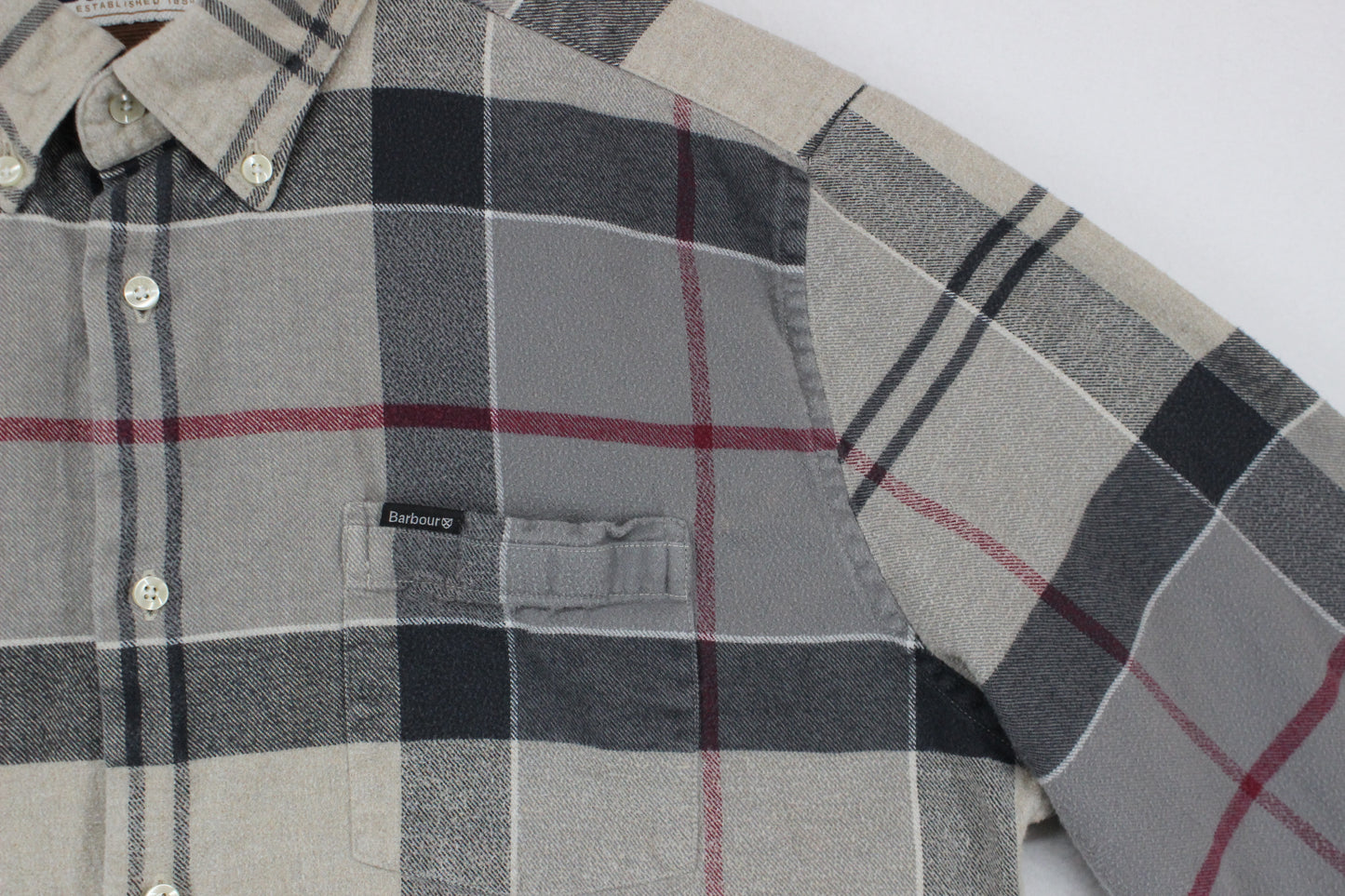 Mens Flannel Plaid Shirt Long Sleeve Tailored