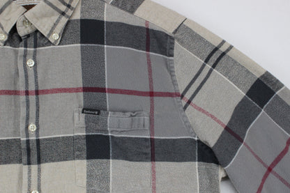 Mens Flannel Plaid Shirt Long Sleeve Tailored