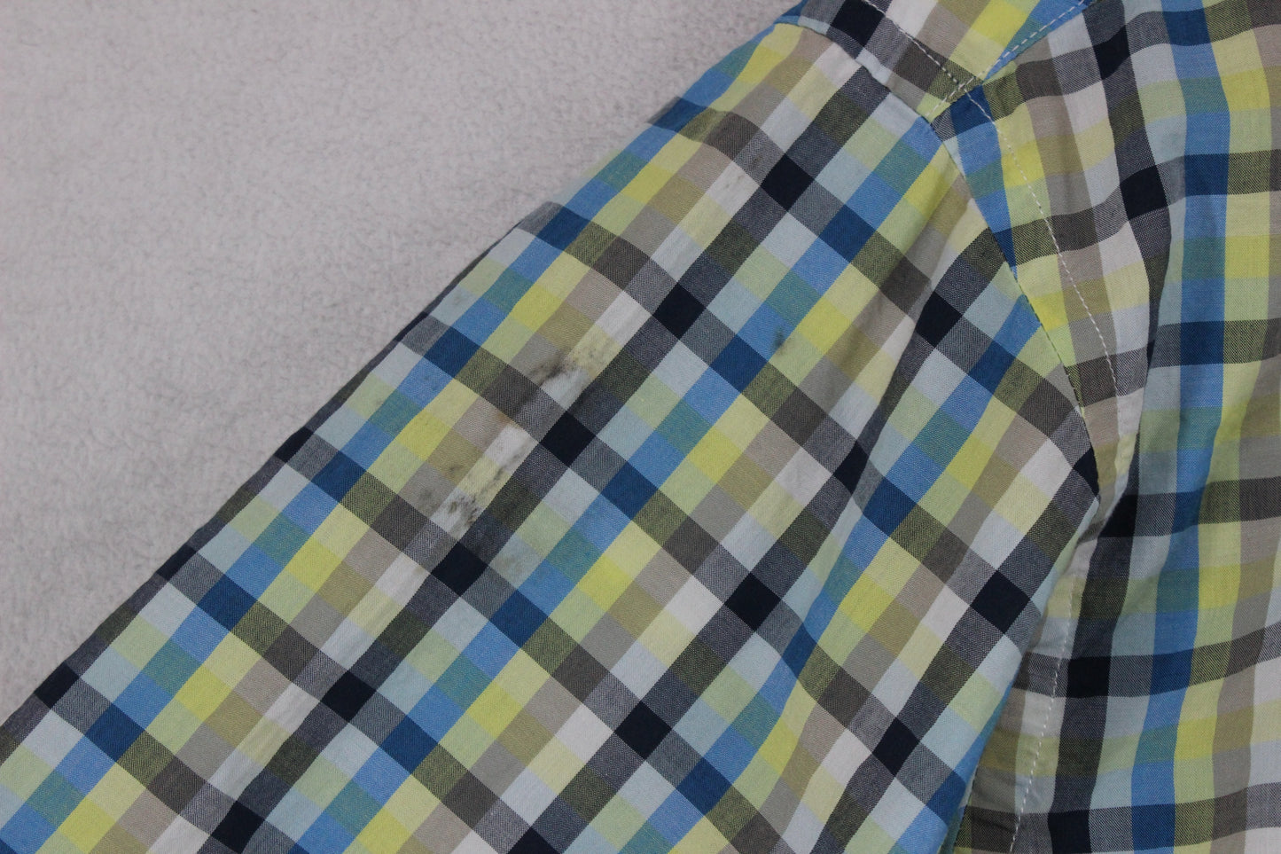 Mens Plaid Shirt Casual Short Sleeve Designer