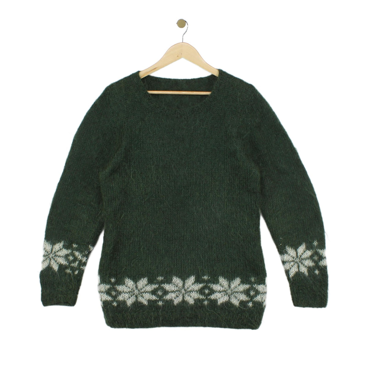 Womens Fair Isle Jumper Pattern Long Sleeve Crew Neck