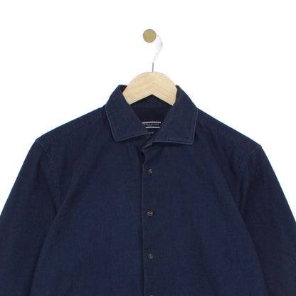 Mens Shirt Slim Fit Button Up Brushed Cotton