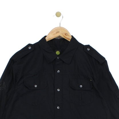 Mens Shirt Long Sleeve Button Up Lapel