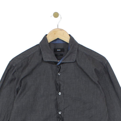 Mens Shirt Slim Fit Long Sleeve