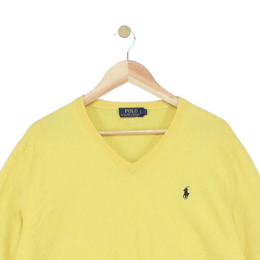 Mens V-Neck Jumper Pullover Wool